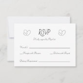 Classic Minimal Wedding RSVP Card Karte (Vorderseite)