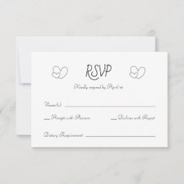 Classic Minimal Wedding RSVP Card Karte