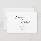 Classic Minimal Wedding RSVP Card Karte (Rückseite)