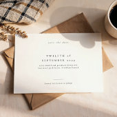 Classic Minimal Wedding Save the Date Invitation