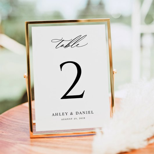 Classic Minimal Wedding Tischnummer