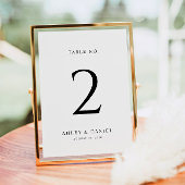 Classic Minimal Wedding Tischnummer