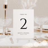 Classic Minimal Wedding Tischnummer