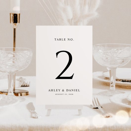 Classic Minimal Wedding Tischnummer