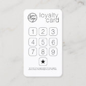 CLASSIC MINIMAL WHITE LOGO BUSINESS LOYALTY CARD VISITENKARTE (Vorderseite)