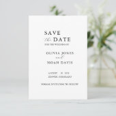 CLASSIC MINIMALIST ELEGANT SAVE THE DATE (Stehend Vorderseite)