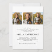 Classic Minimalist Photo Graduation Ankündigung (Rückseite)