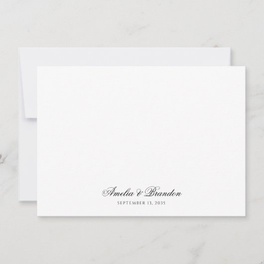 Classic Minimalistisch Calligraphy Script Vielen D Mitteilungskarte (Vorderseite)