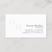 CLASSIC Minimalistisch Elegance Visitenkarte (Rückseite)