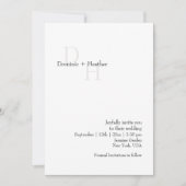 CLASSIC Minimalistisch Elegance Wedding Einladung (Vorderseite)