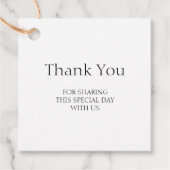 CLASSIC Minimalistisch Elegance Wedding Geschenkanhänger (Vorderseite)