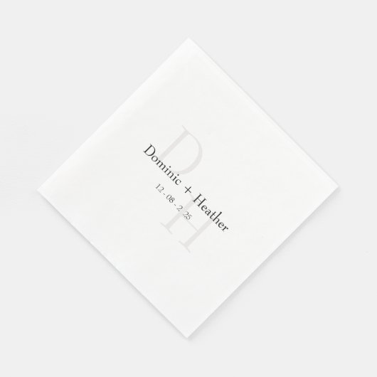 CLASSIC Minimalistisch Elegance Wedding Serviette (Ecke)