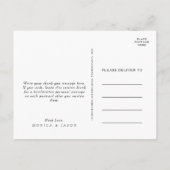 Classic Minimalistisch Faded Foto Hochzeit Vielen  Postkarte (Rückseite)
