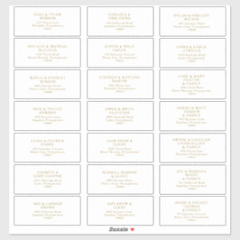 Classic Minimalistisch Gold Guest Address Labels