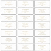 Classic Minimalistisch Gold Guest Address Labels (Vorderseite)
