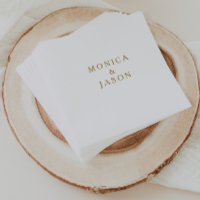 Classic Minimalistisch Gold Wedding Napkins
