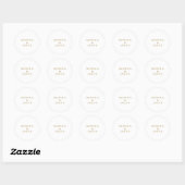 Classic Minimalistisch Gold Wedding Umschlag Aufkl Runder Aufkleber (Blatt)