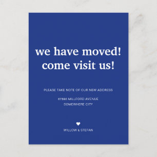 Classic Minimalistisch Royal Blue Wir haben uns be Ankündigungspostkarte
