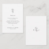 Classic Minimalistisch Simple Dankeschön Einschlie Begleitkarte (Vorne/Hinten)