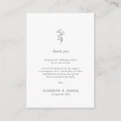 Classic Minimalistisch Simple Dankeschön Einschlie Begleitkarte (Vorderseite)
