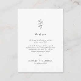 Classic Minimalistisch Simple Dankeschön Einschlie Begleitkarte
