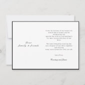 Classic Minimalistisch Wedding Foto Dankeschön Car Dankeskarte (Rückseite)