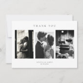 Classic Minimalistisch Wedding Foto Dankeschön Car Dankeskarte (Vorderseite)