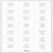 Classic Minimalistisch Wedding Guest Address Label