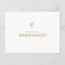 Classic Minimalistisch Werden Sie meine Bridesmaid