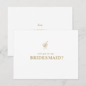 Classic Minimalistisch Werden Sie meine Bridesmaid Einladungspostkarte (Vorne/Hinten)