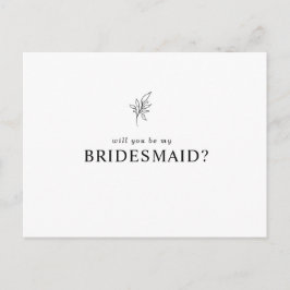 Classic Minimalistisch Werden Sie meine Bridesmaid Einladungspostkarte