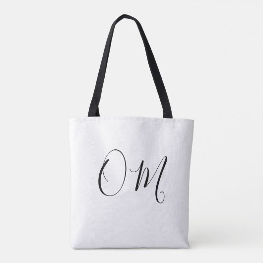 Classic Minimalistisch White "OM" Tasche (Rückseite)