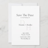 CLASSIC Minimalistische Eleganz mit Foto Save The Date (Vorderseite)
