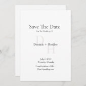 CLASSIC Minimalistische Eleganz mit Foto Save The Date (Vorne/Hinten)