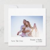 CLASSIC Minimalistische Eleganz mit Foto Save The Date (Rückseite)