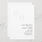 CLASSIC Minimalistische Eleganz mit Foto Save The Date (Vorne/Hinten)