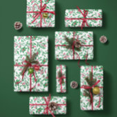 Classic Mistletoe- Holiday Wrapping Paper Sheets Geschenkpapier Set