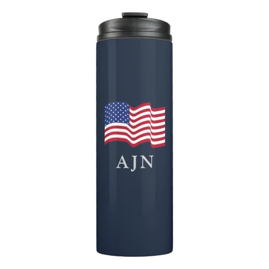Classic Mit Monogramm American Thermal Tumbler Thermosbecher (Vorderseite)