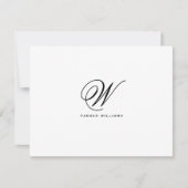 Classic Mit Monogramm formale Wohnung Dankeschön K Dankeskarte (Vorderseite)