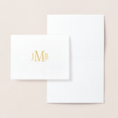 Classic Mit Monogramm Vielen Dank Gold Folienkarte (Anzeige)