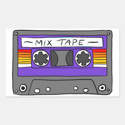 Classic Mix Tape Rechteckiger Aufkleber (Vorderseite)