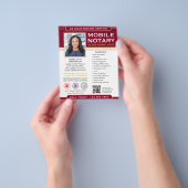 Classic Mobile Notary Public QR Code Burgundy Flyer (Gruppe)