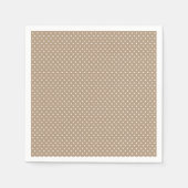 Classic Mocha Brown und White Polka Dot Napkins Serviette (Vorderseite)