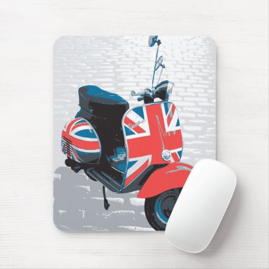 Classic Mod Scooter Mousepad (Mit Mouse)