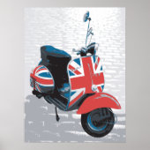 Classic Mod Scooter Poster (Vorne)