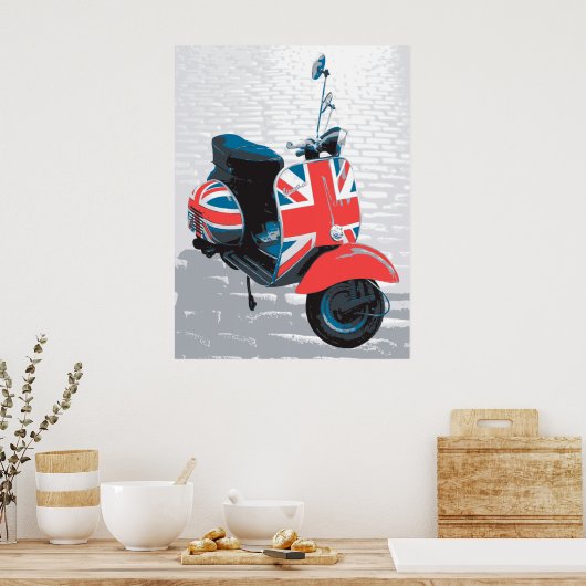 Classic Mod Scooter Poster (Küche)