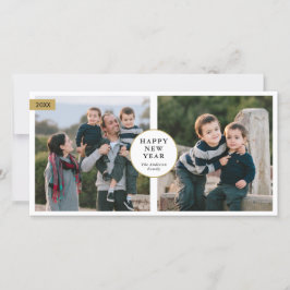 Classic Modern 2 Foto Happy New Year 2021 Feiertagskarte