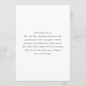 Classic Modern Abschluss Foto Ankündigung (Rückseite)