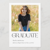 Classic Modern Abschluss Foto Ankündigung (Vorderseite)