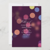 Classic Modern Bokeh Wedding Lights Einladung (Vorderseite)